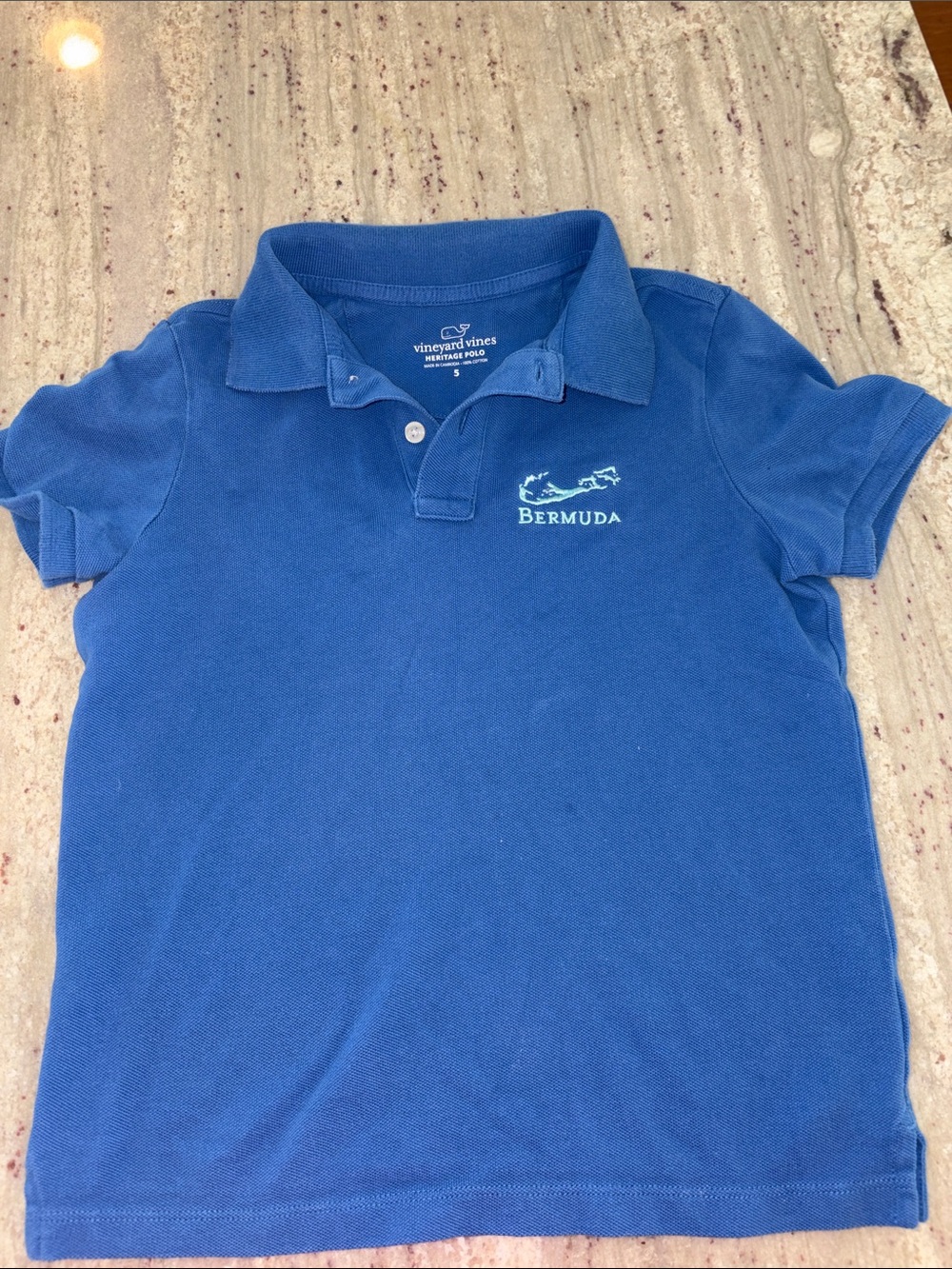 Vineyard Vines Polo Shirt - Royal Blue with Light Blue Logo